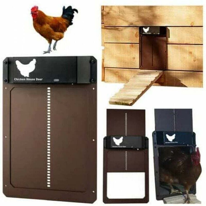 Usa automata pentru cotet de gaini, cu senzor de lumina, impermeabila, plastic PP