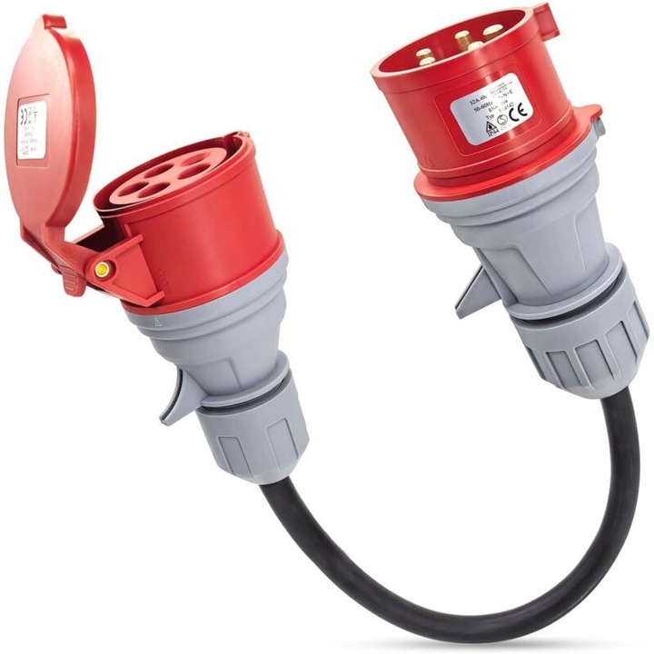 Adaptor CEE 16A la 32A, 5 pini, 220V/380V/400V, protectie IP44