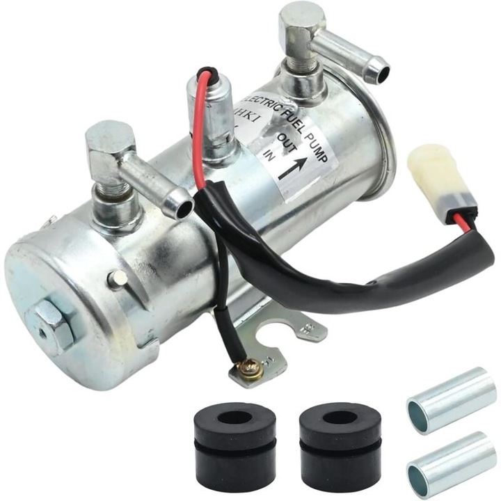 Pompa electrica de combustibil 12V, stil Red Top, autoamorsare, pentru benzina si motorina, set inclus