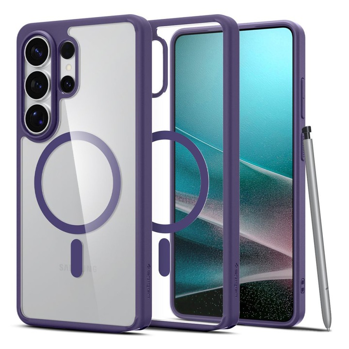 Husă pentru Samsung Galaxy S26 Ultra, Spigen Ultra Hybrid MagSafe, mov, protecție îndelungată, design minimalist