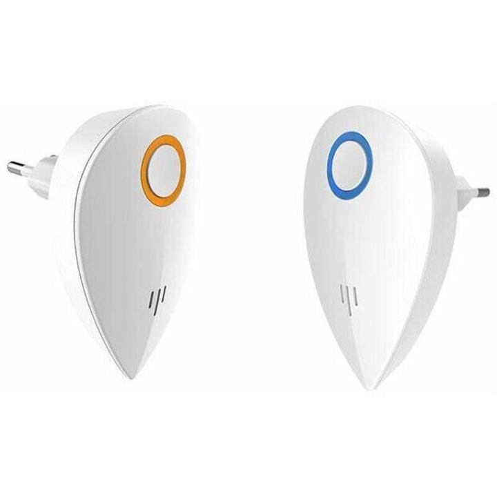 Repelent ultrasonic pentru rozatoare, set 2 unitati, eficient impotriva soarecilor si sobolanilor