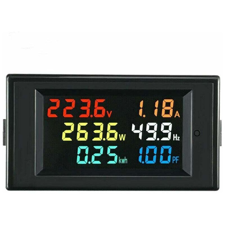 Aparat de masura electrica D69-2058, LCD color, 0-100A, 80-300V, 4.3x4.8x7.9cm