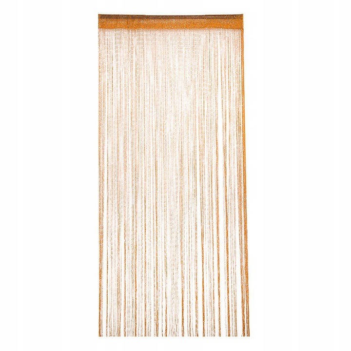 Perdea cu franjuri, 100x200cm, portocalie, set