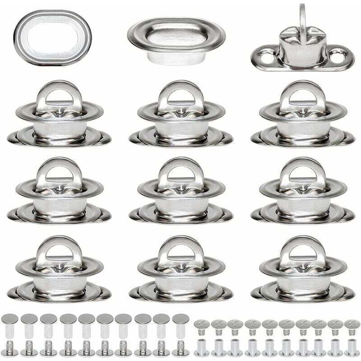 Nikkelezett sárgaréz ovális zár barkács projektekhez, táska kiegészítő készlet, 4 darab