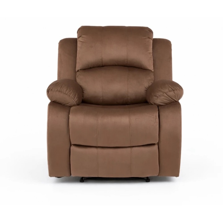 Fotoliu Masaj, TOPSCAUNE®, Fotoliu Relaxare Cu Functie De Incalzire, Masaj In 8 Puncte, Spatar Rabatabil, Suport Pentru Picioare Extensibil, Sezut Cu Arcuri Metalice Pentru Confort Ridicat, Tapiterie Din Catifea Moale, Design Ergonomic Modern, Maro