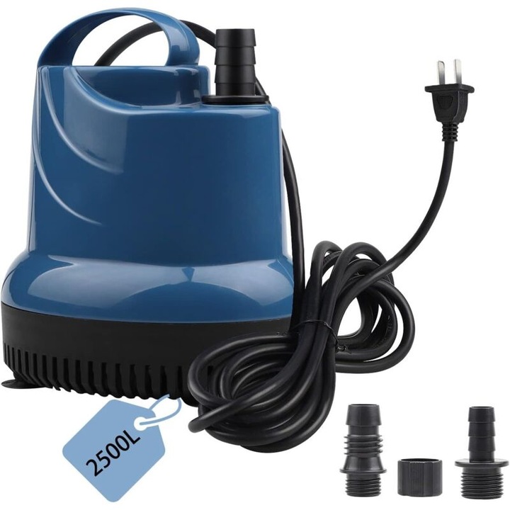 Pompa submersibila 2500 L/H, 40W, 2.3m adancime, 2.5m cablu, pentru acvarii si fantani