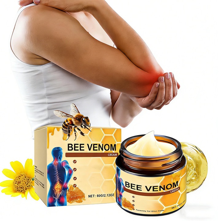 Crema profesionala pentru articulatii cu venin de albine, crema pentru articulatii si oase cu venin de albine, potrivita pentru spate, genunchi, maini, gat si picioare