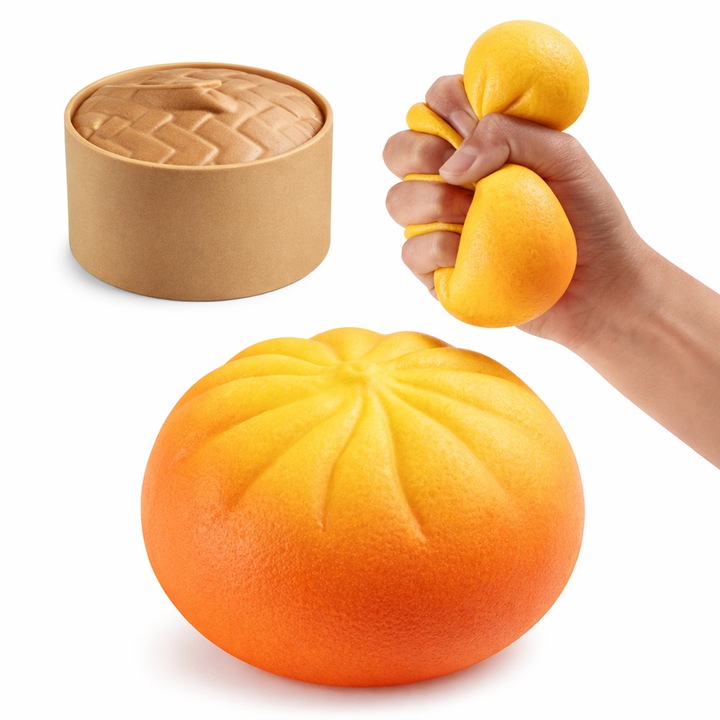 Interaktív gyerekjáték, Baozi, színátmenetes forma, 1 db, zöld-lila