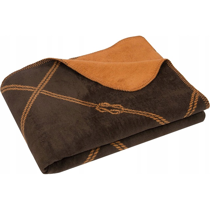 Patura Cavo, 150x200cm, 60% bumbac, 40% poliacril, geometric, cald