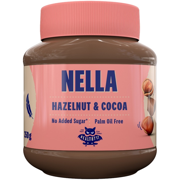 Crema tartinabila cu alune de padure NELLA fara zahar, HEALTHYco, 360g