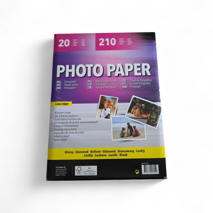 Hartie Foto Paper Advanced Glossy Photo, A4, 210 gr, 20 de coli