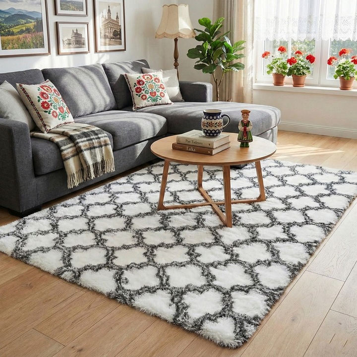 Covor shaggy Strado DECOR, multicolor, 200x300cm, 35mm grosime, antiderapant