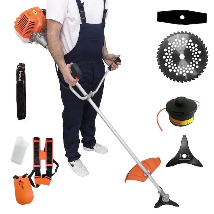 Motocoasă PANDORA 3*, 3.5 kW, 4 CP, 10.000 rpm, set cu 4 sisteme de tăiere, ham tip rucsac