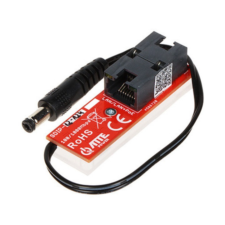 PoE адаптер ATTE SDIP-12-124, 12V, 35-56V DC, RJ45
