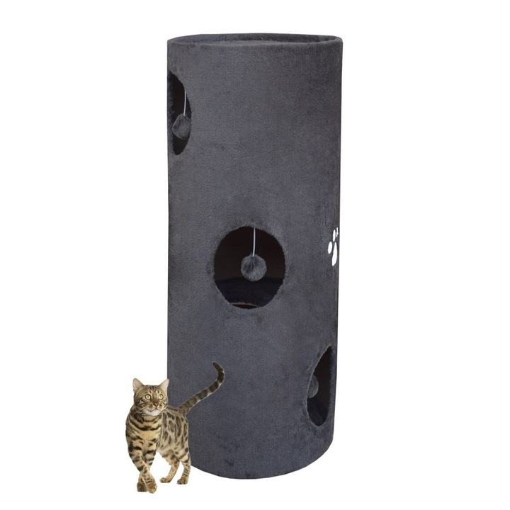 Ansamblu de catarat pentru Pisici, 100cm, Gri