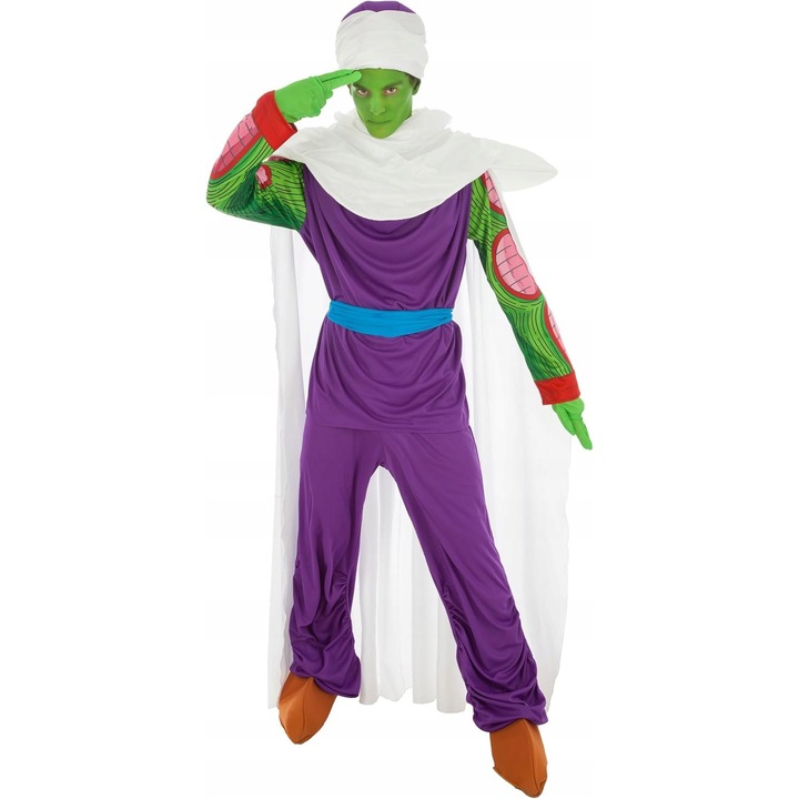 Costum cosplay Dragon Ball, set 9 piese, pentru Halloween, multicolor, L