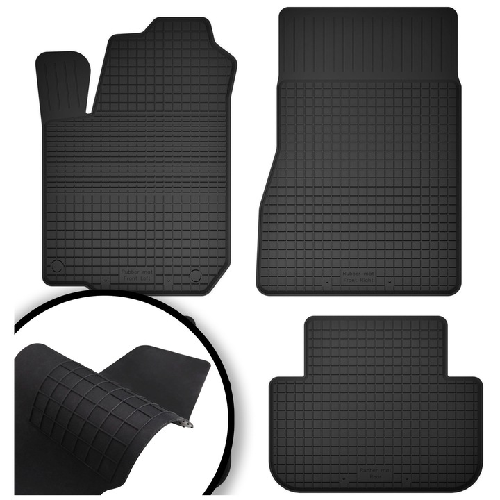 Covorase auto Wielganizator BasicProtect, antiderapante, din cauciuc, 200x100cm