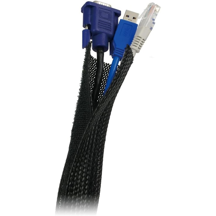 Manson cablu, LINK, FlexWrap, 1.8m, negru