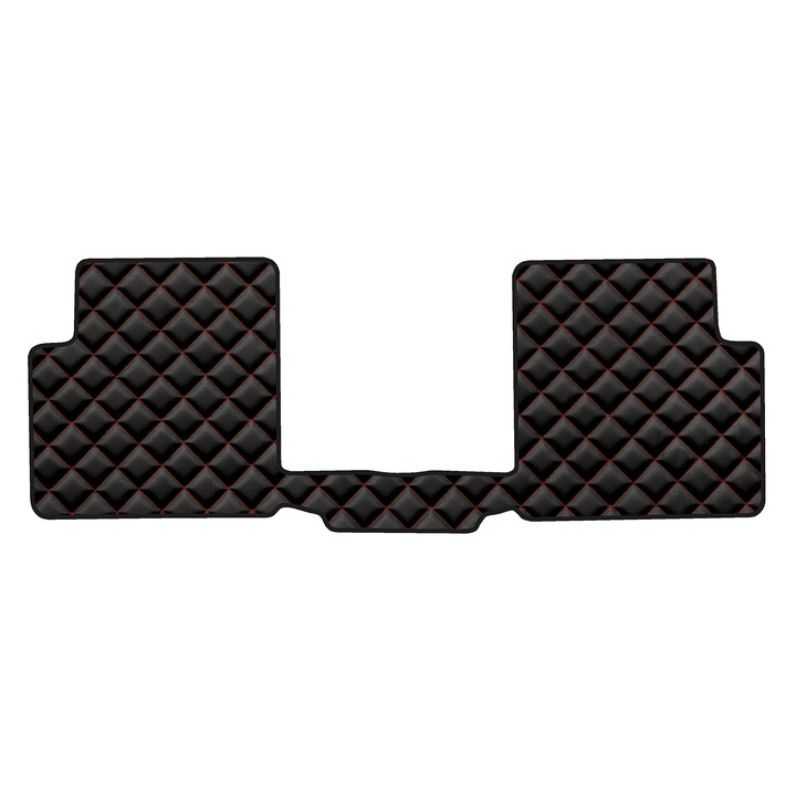 Auto Covorase podea - spate completa, F-CORE, pentru FORD KA II 10.08-12.16, Hatchback, Negru/Rosu