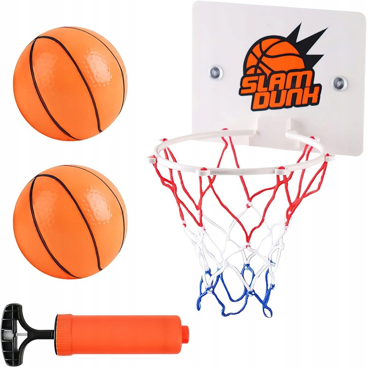 Gyermek kosárlabda szett, mini, 2 labda, műanyag, 12x16cm