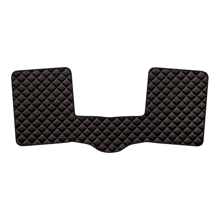 Auto Covorase podea - spate completa, F-CORE, pentru AUDI A2 02.00-08.05, Hatchback, Negru/Rosu