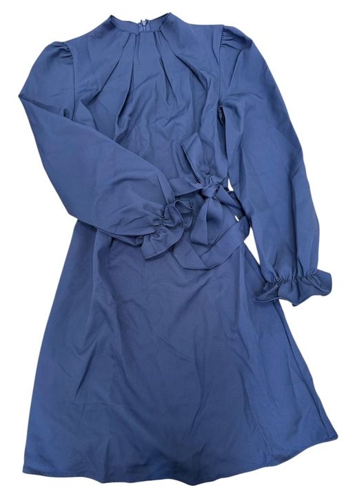 Rochie eleganta de dama, lungime medie, casual, culoare bleumarin, poliester, masura S