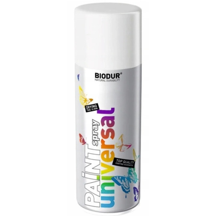 Комплект 12 Спрей боя Biodur Ral 9003 Неметален за Метал 400 мл Бял