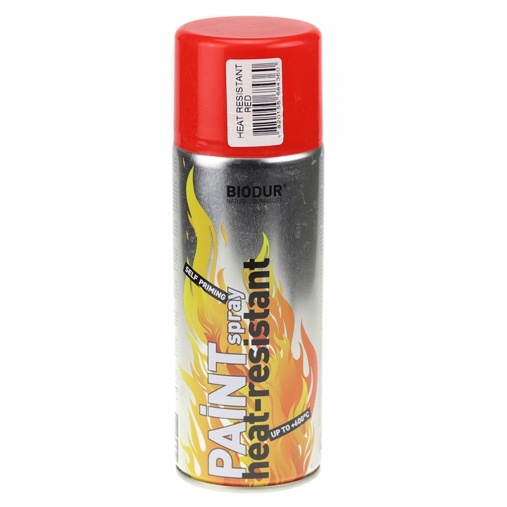 Set 12 Spray Vopsea Biodur Nemetalic Rezistent 400 ml Rosu