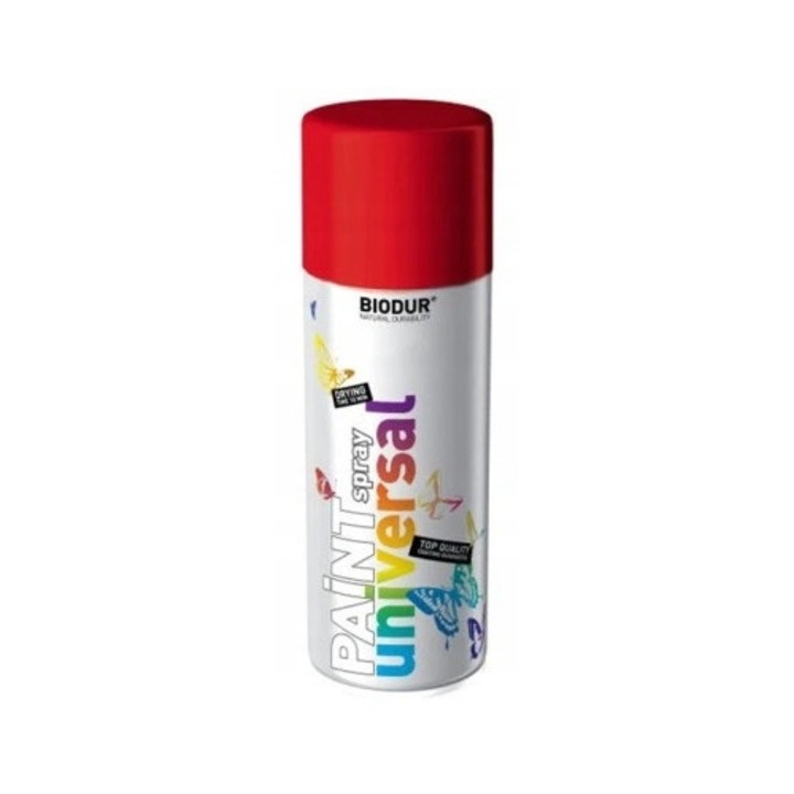 Set 12 Spray vopsea Biodur RAL 3020, nemetalic, roșu, 400 ml