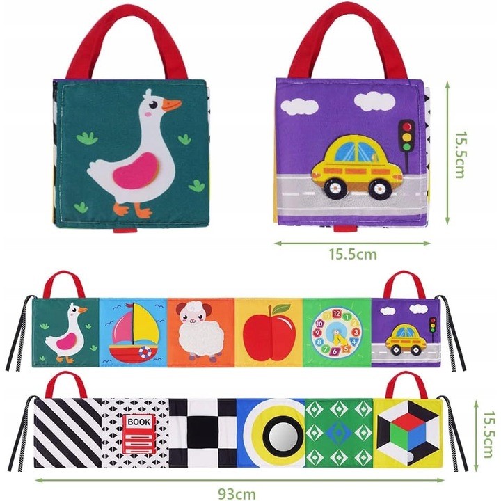 Carte educationala pentru bebelusi, Prezent, ilustratii colorate, dimensiuni universale