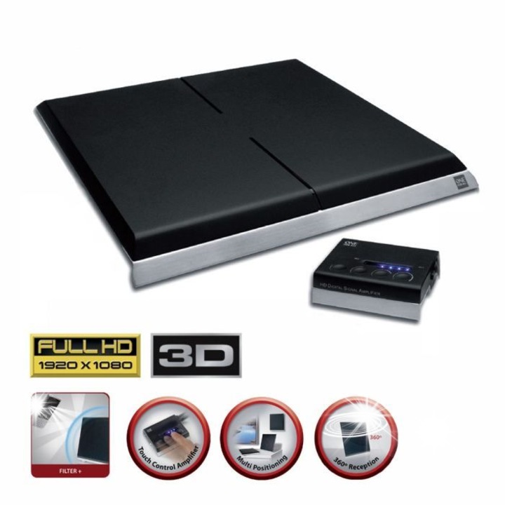 One For All SV 9395 beltéri antenna, Full HD, digitális erősítő, fekete, 0-25 km