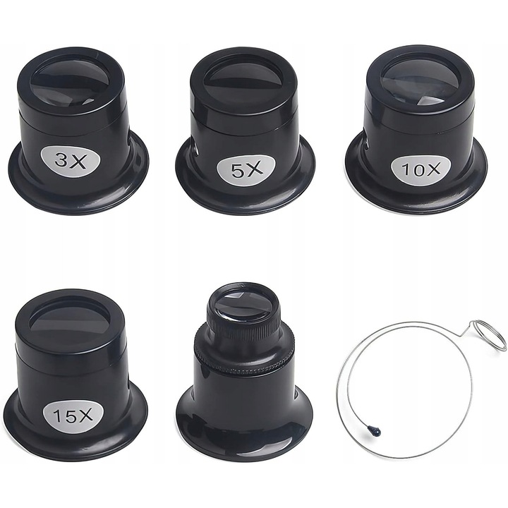 Lupa monokulara Hengbird 6x 20x pentru bijuterii, dimensiuni compacte, usor de utilizat