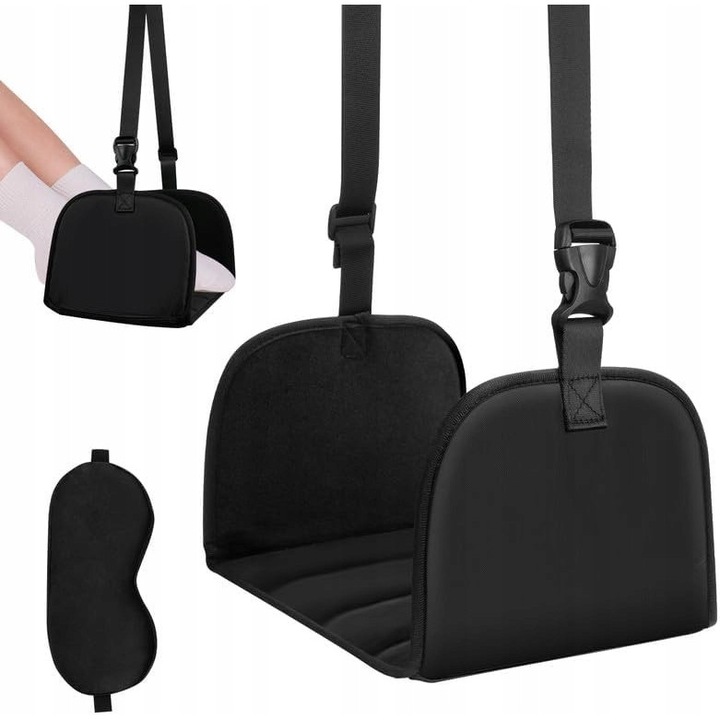 Mini lábhamac, Flintronic, összecsukható, fekete, 30x45cm