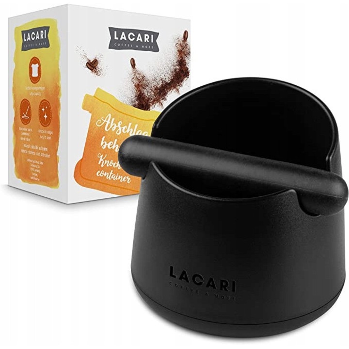 Контейнер за кафе Lacari, от рециклируема пластмаса, противоплъзгащ, лесен за почистване, голям