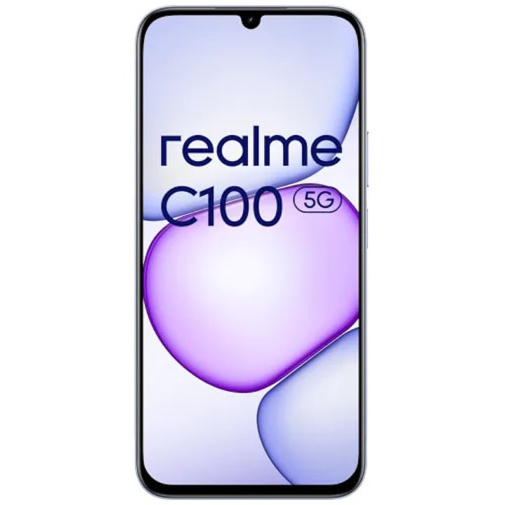 Telefon mobil Realme C100, 4GB RAM, 128GB, 5G, Violet, 6.8 inch