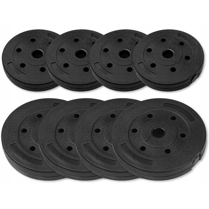 Set greutati AbarQs 30kg 2x5kg 2x10kg, 29mm, multicolor