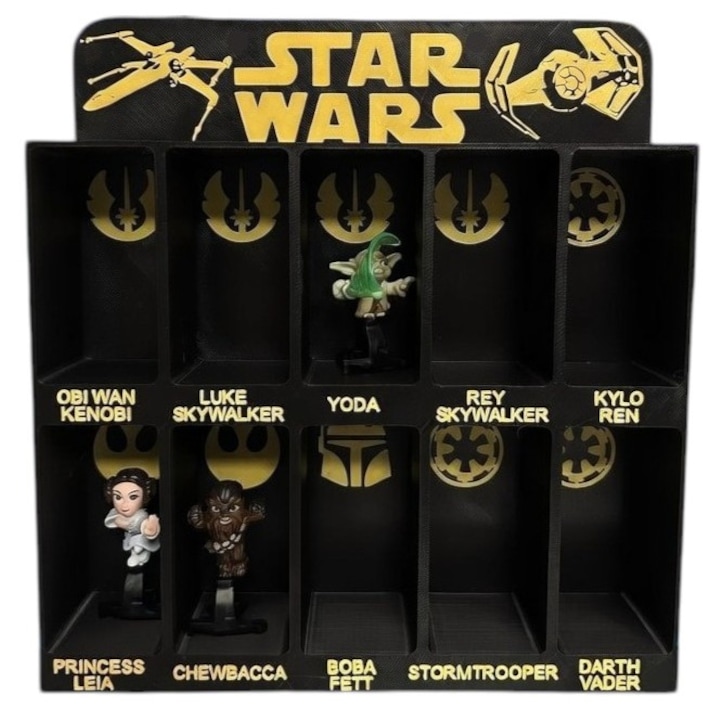Suport figurine Star Wars Kinder Joy, negru, 24x22cm, set