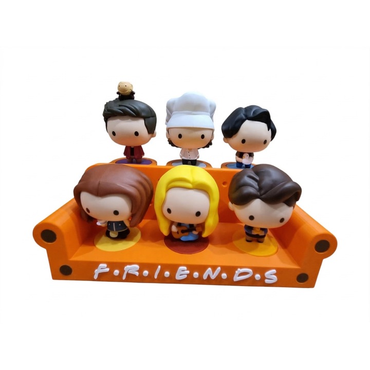 Suport Figurine McDonald's Friends, portocaliu, 23.5x8cm, set