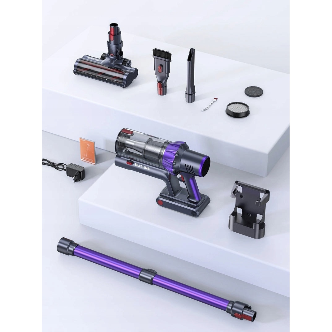 Aspirator vertical fara fir Buture VC70, 500W, 48Kpa, 1,5L, accesorii incluse