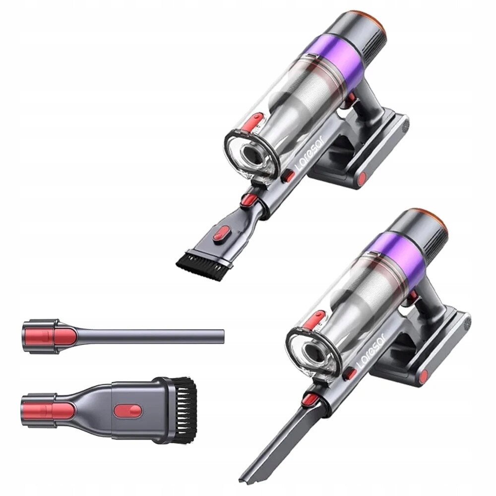 Aspirator vertical 2 in 1 Laresar Elite 8, 450W, 38 kPa, filtrare HEPA, LED, 1,5L, 2500 mAh