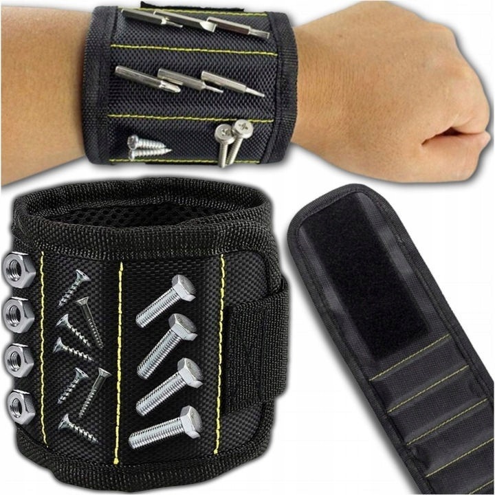 Opaska magnetica pentru unelte, Atlango, 15 magneti, 39x9,5x0,5cm, poliester