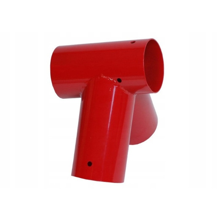 Conector Grinda Rotunda, Diametru 100mm, Unghi 100 Grade, Rosu