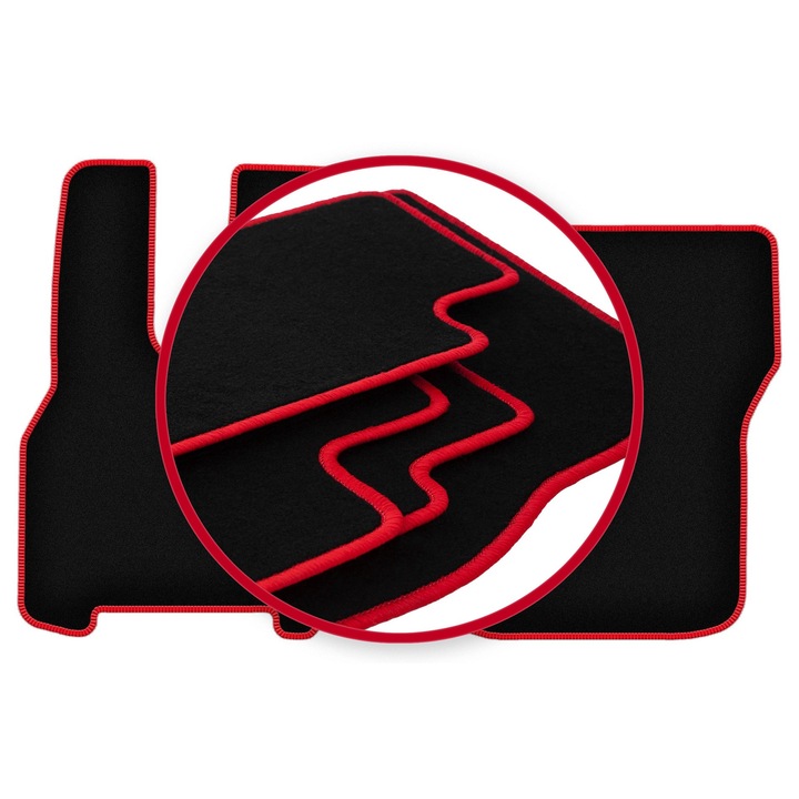 Covorase auto, Wielganizator, set, velur cu margine rosie, DAF XG, 2022-