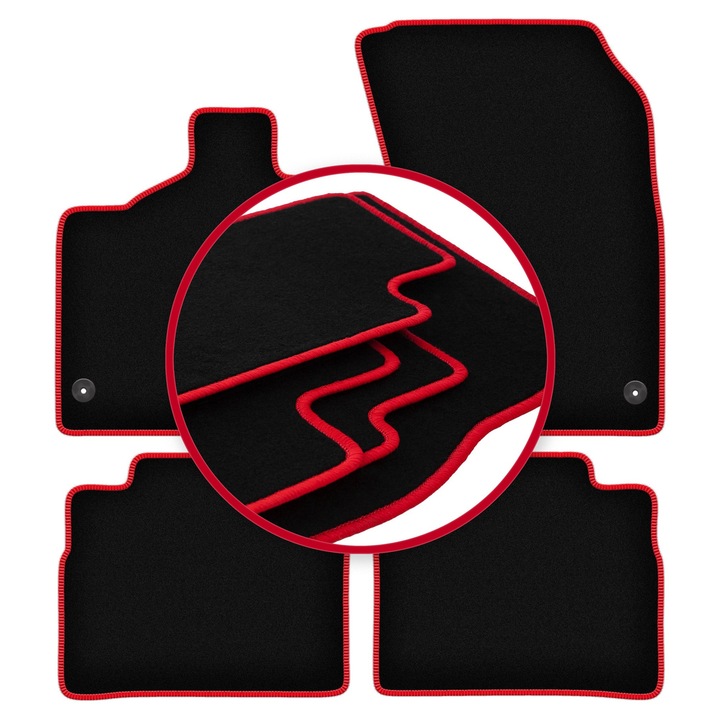 Covorase auto, Wielganizator, velur cu margine rosie, pentru MG 4 electric (2022-)