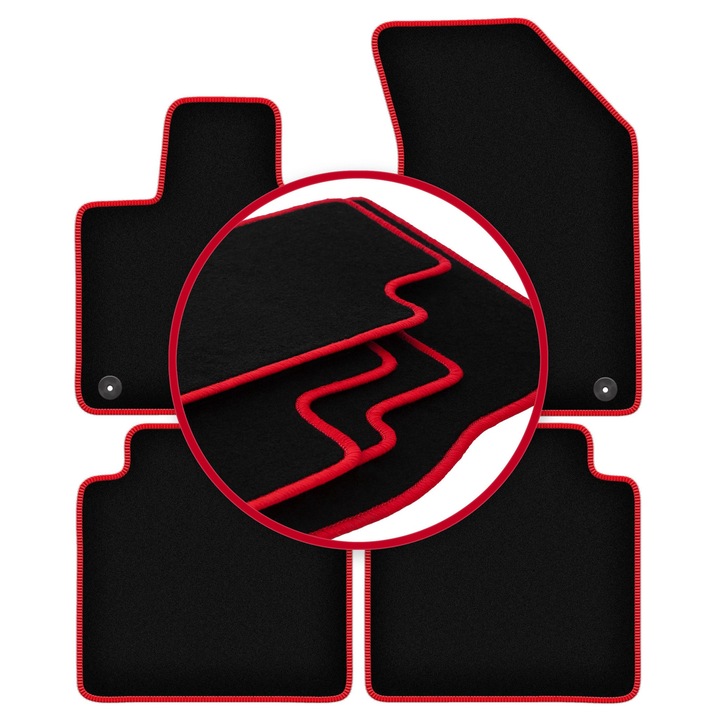 Covorase auto, Wielganizator, model cu margine rosie, pentru MG HS II SUV (2024-), 2 bucati