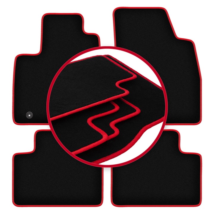 Covorase auto, Wielganizator, velur cu margine rosie, pentru MG 3 Hybryda + (2024-)