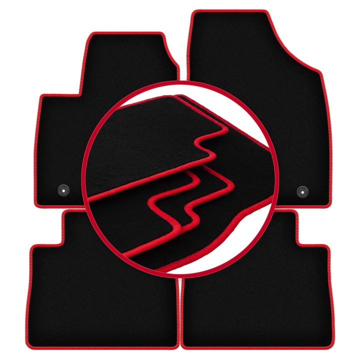 Covorase auto, Wielganizator, velur cu margine rosie, pentru MG HS SUV (2018-)