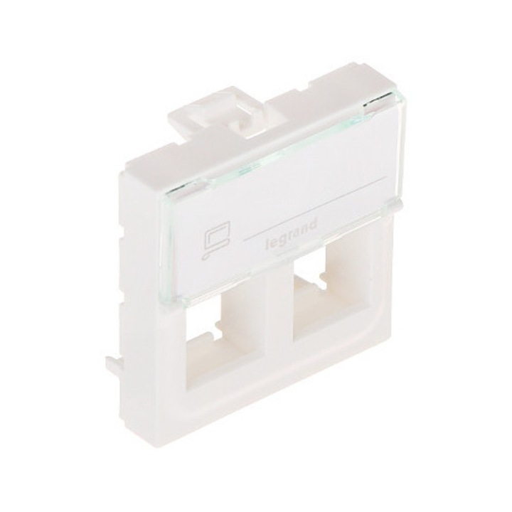 Priza modulara Keystone Legrand, 2 locuri, alb