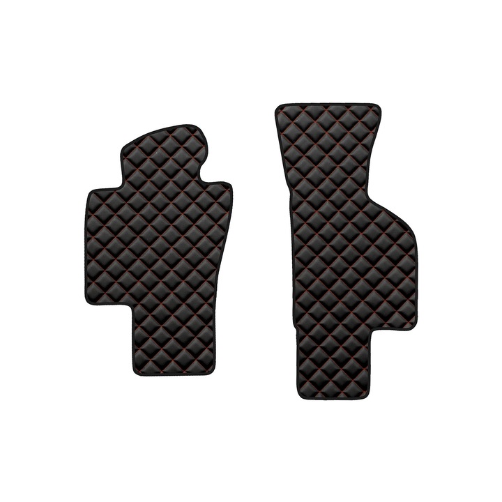 Auto Covorase podea - fata, F-CORE, pentru VOLKSWAGEN PASSAT B6 03.05-03.10, Sedan, Kombi, Negru/Rosu