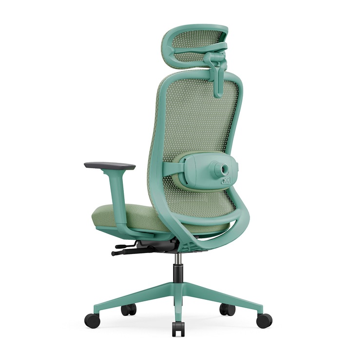 Fotel birou ergonomic ANGEL fizjO mint, cu masaj, suport lombar electric, inaltime reglabila, 145° inclinare, culoare mint